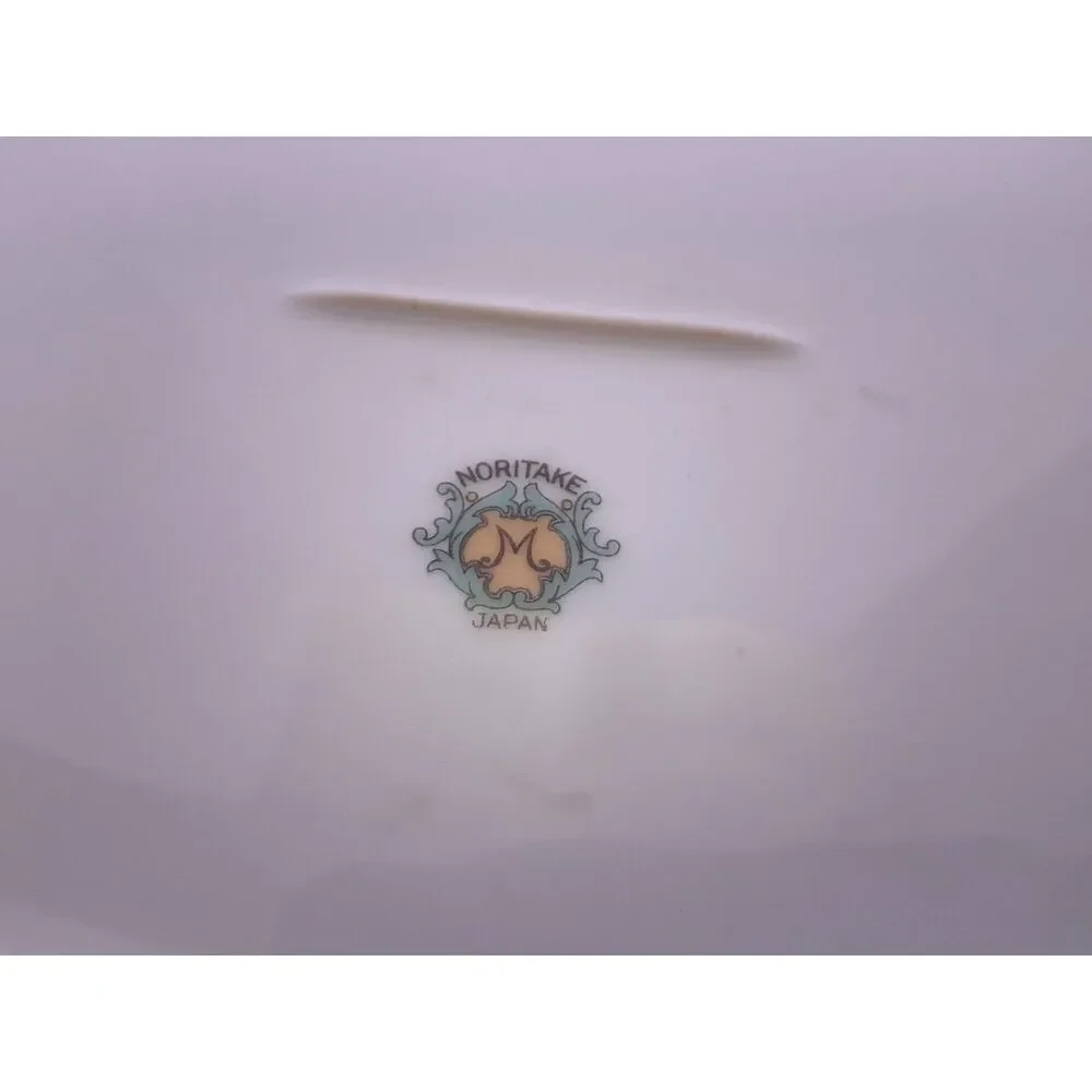 Vintage 30s Noritake Ashley Pattern Gravy Boat w Attached Underplate Fine China